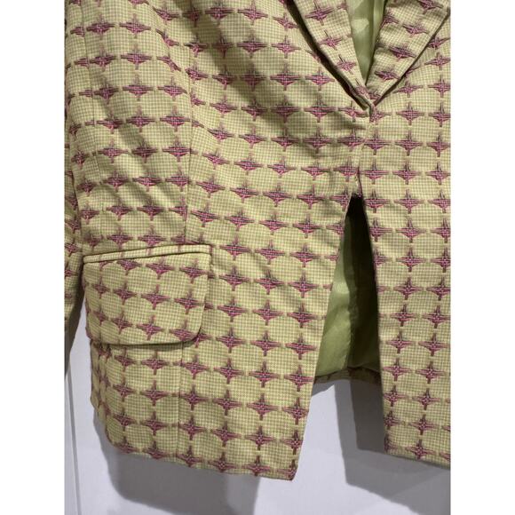 NWT BCBG Maxazria Single Breasted Blazer Green and Pink Size XS | SAME DAY SHIP - Picture 4 of 6